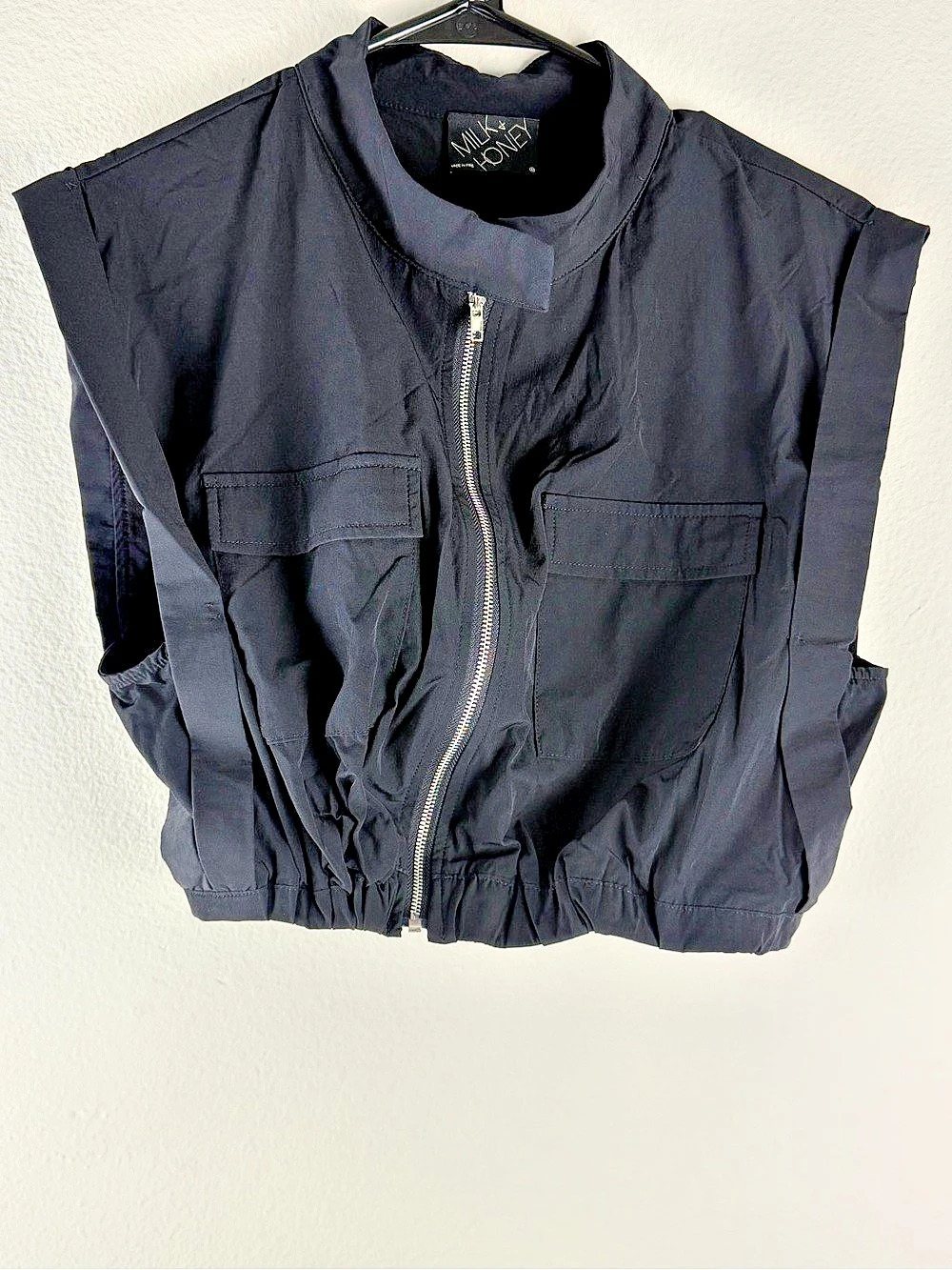 Milk and Honey Black Utility Vest